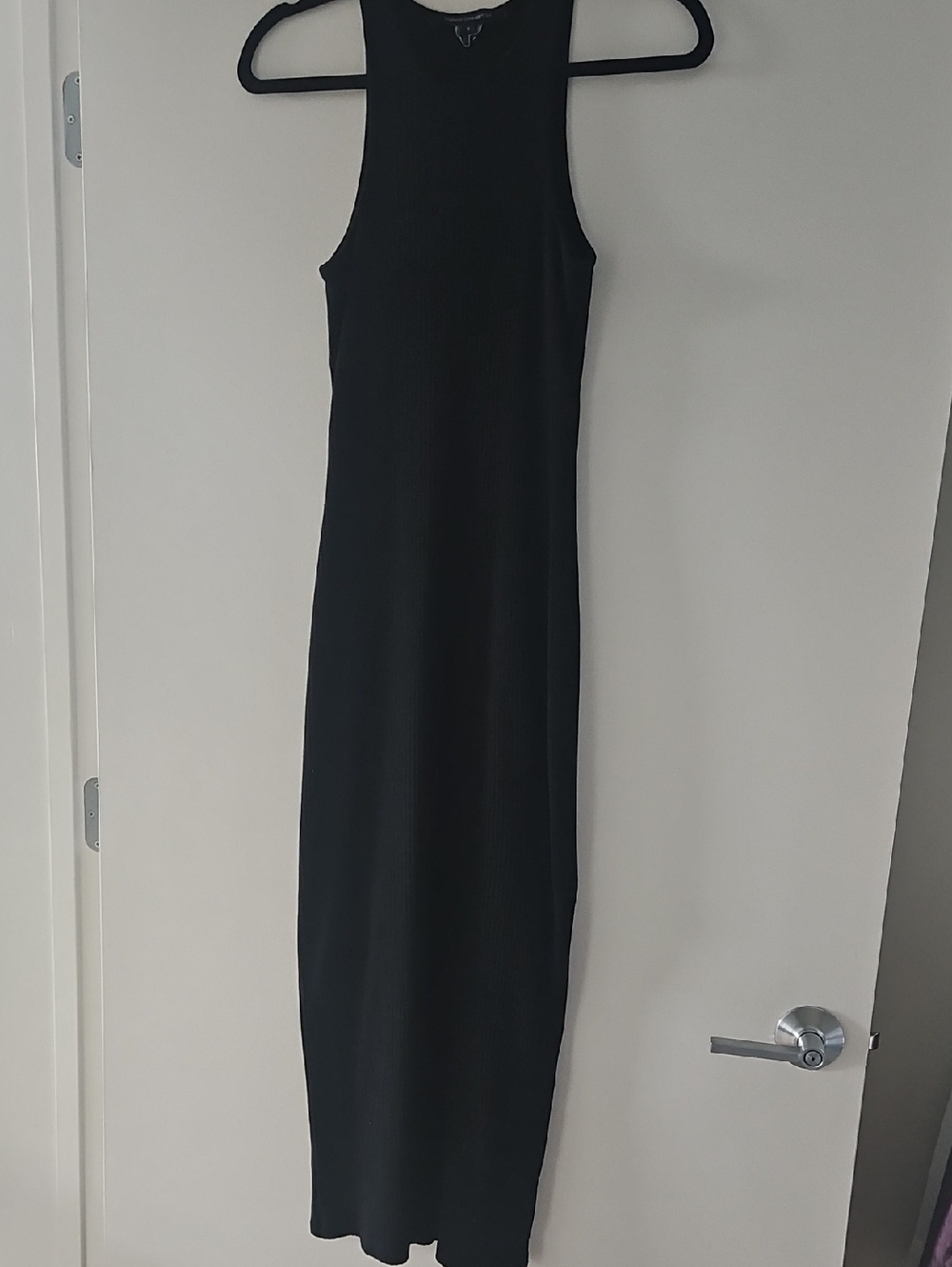 French Connection Tommy Black Racerback Ribbed Maxi Dress - Picture 5 of 7